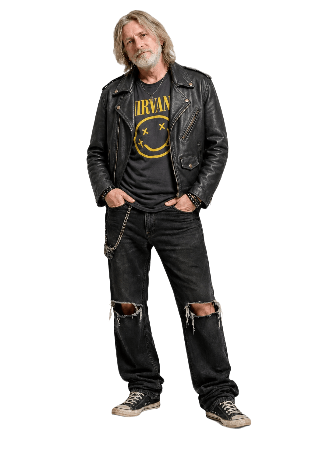 1990s Black Leather Fitted Leather Jacket - Model