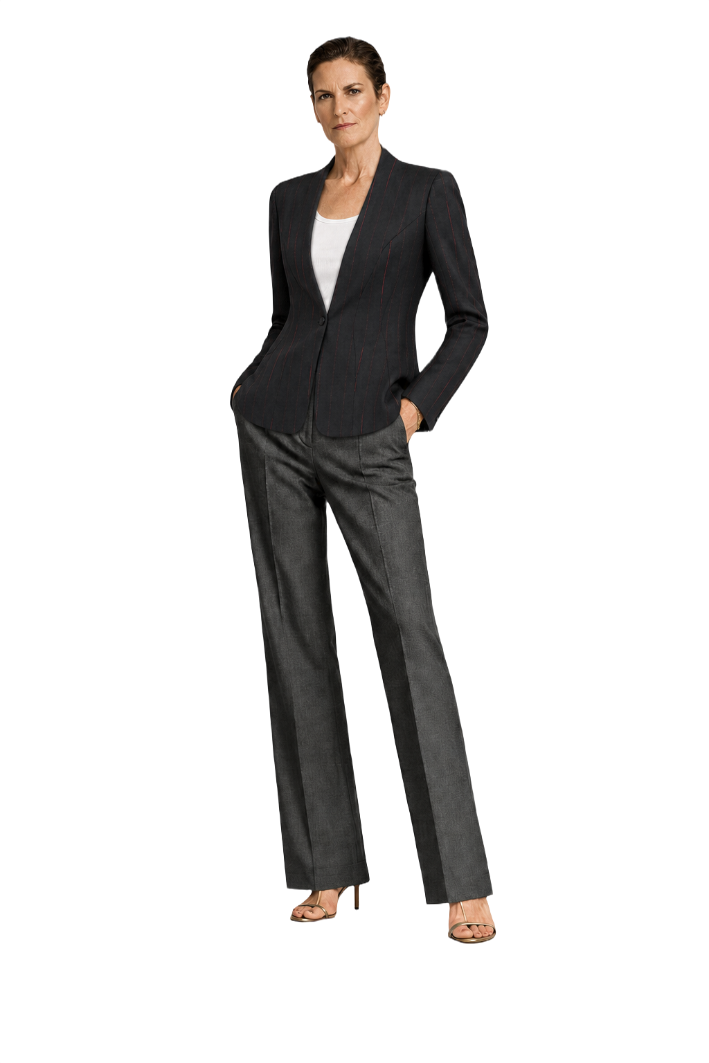 1990s Black Wool Blazer - Model