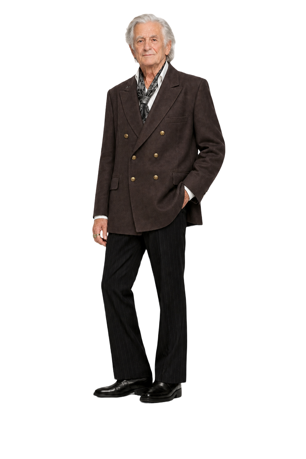 1970s Brown Wool Blazer - Model