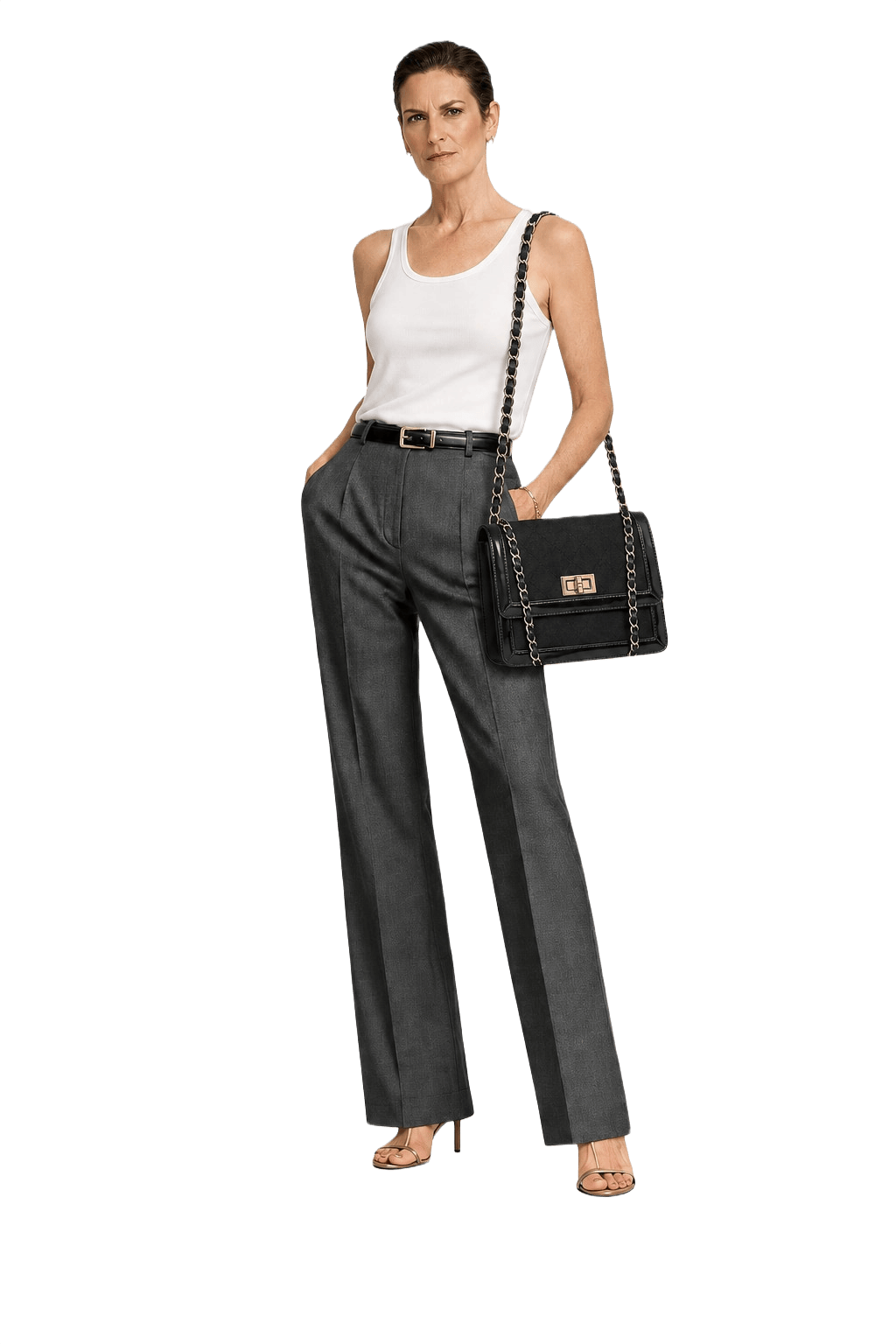 [1980s] Black Leather Bag - Model