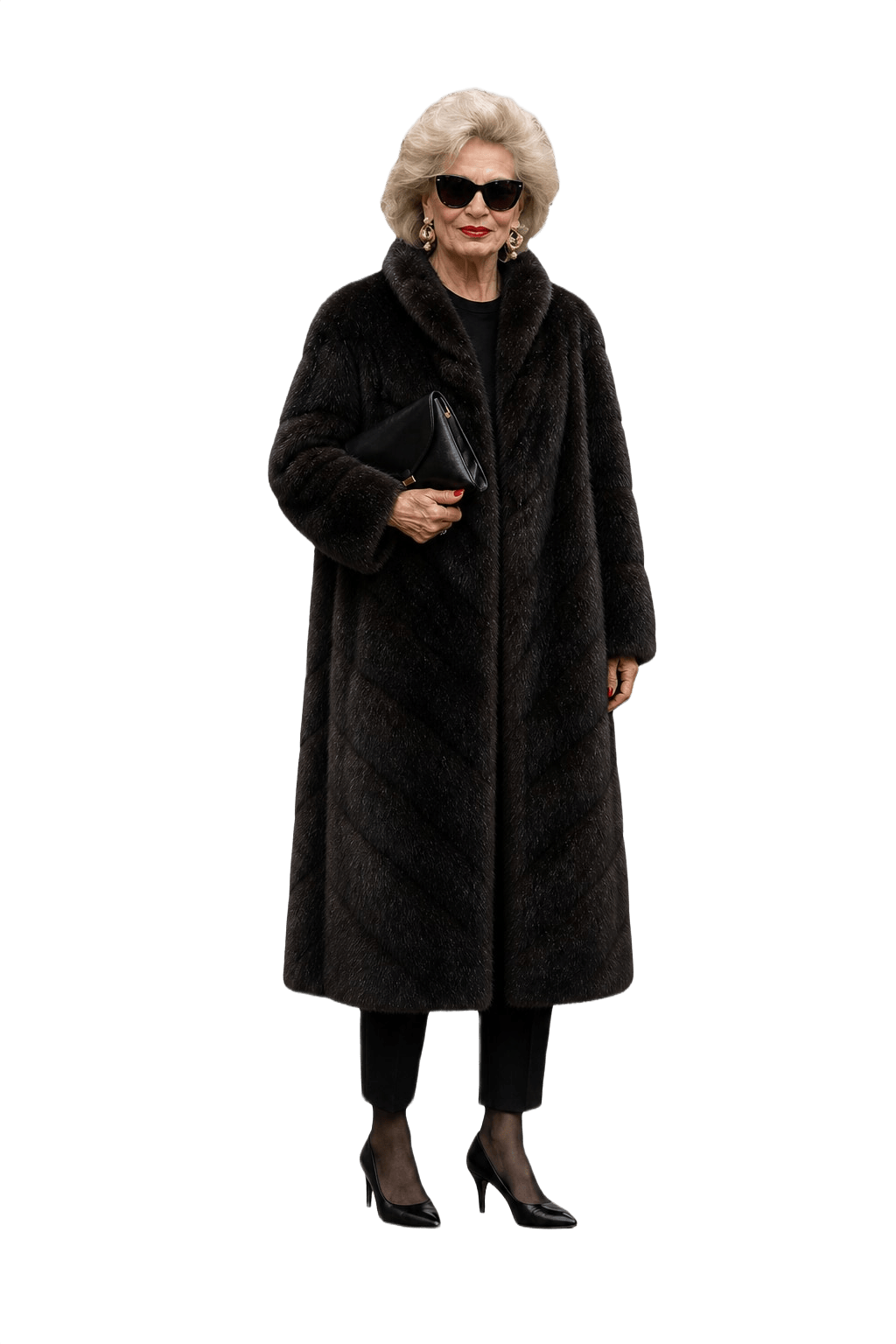 1980s Dark Brown Mink Fur Coat - Model