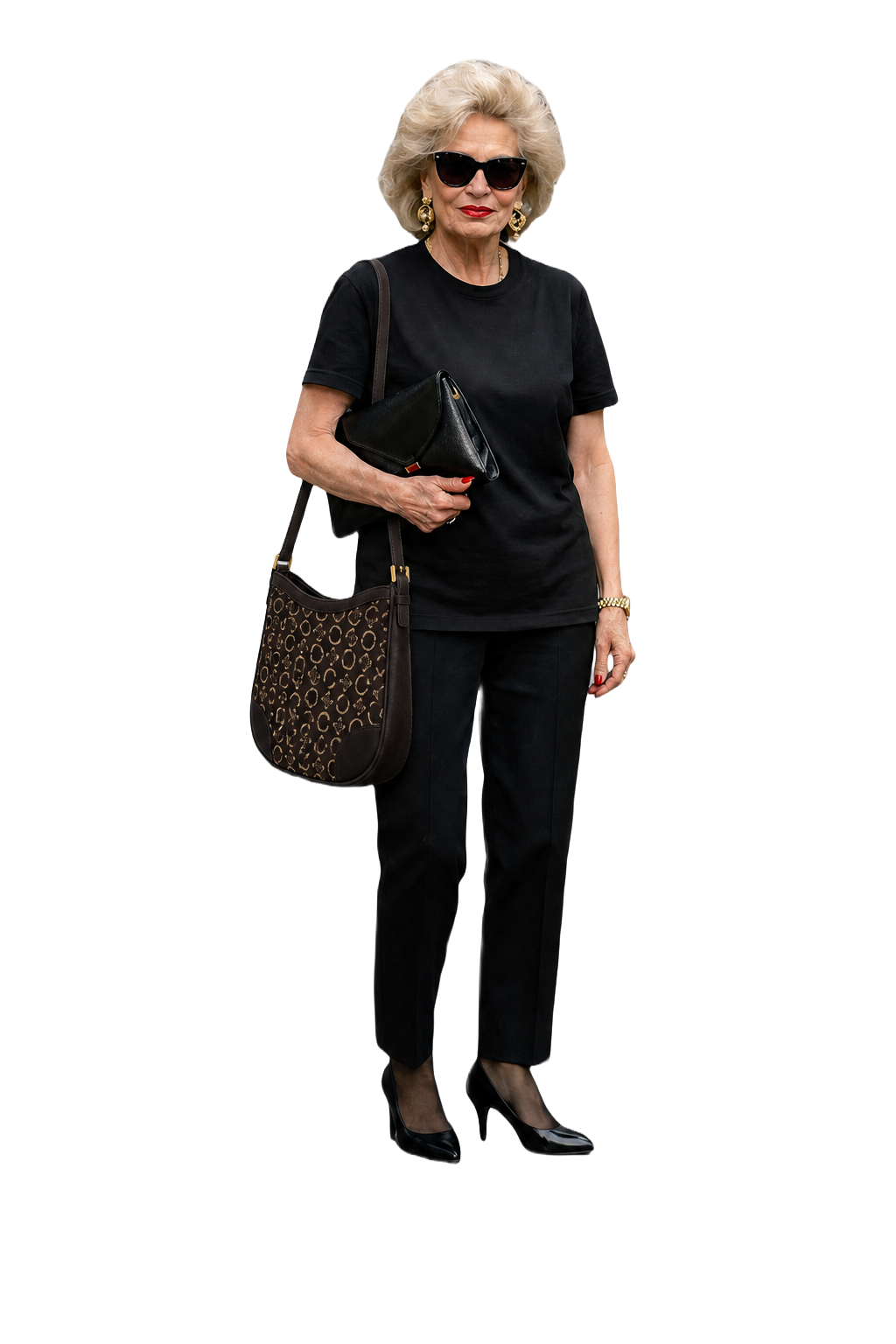 1980s Brown Synthetic Bag - Model