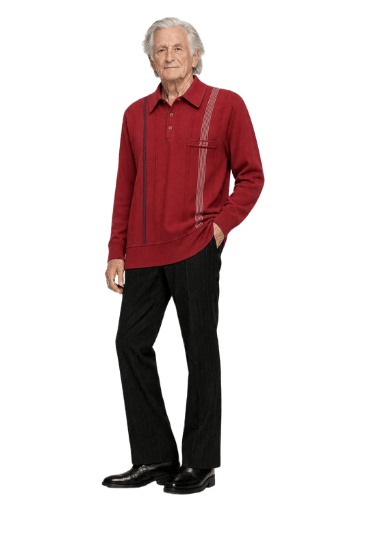 1970s Red Cotton Sweater - Model