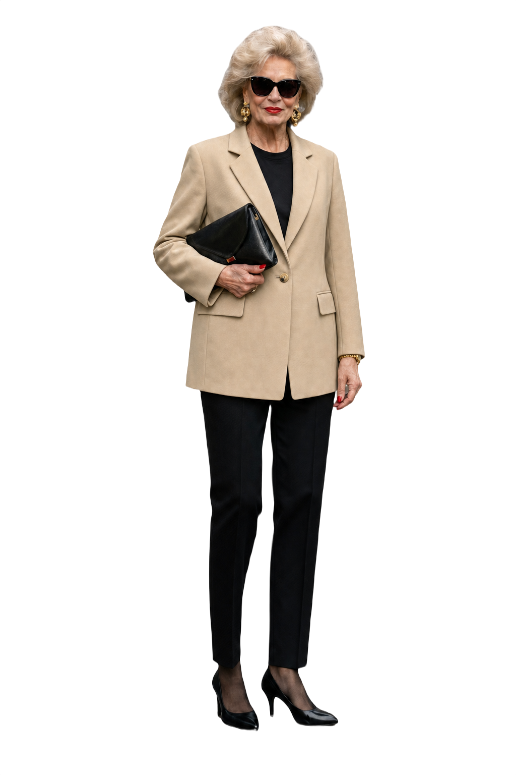 1980s Camel Wool Blend Blazer - Model