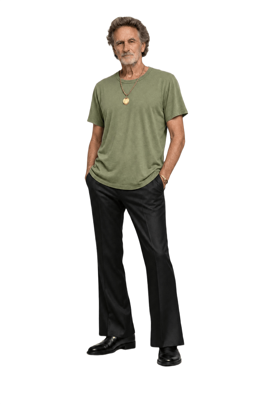 1960s Light Green Cotton T-Shirt - Model