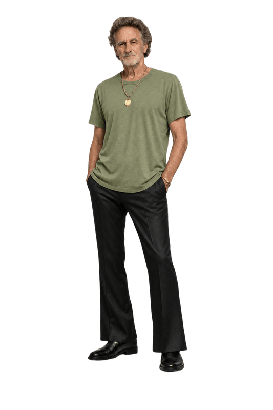 1960s Light Green Cotton T-Shirt - Model