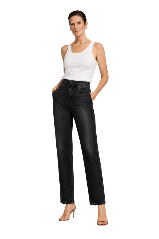 1990s Black Denim Jeans - Model