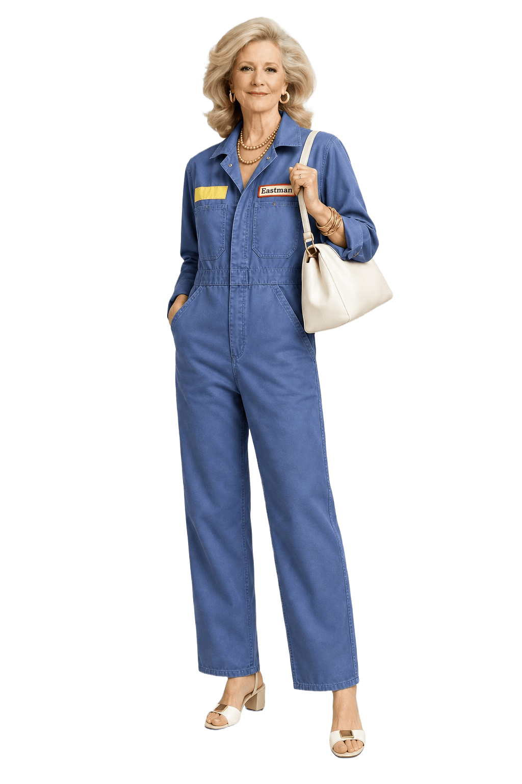 1970s Blue Cotton Blend Coverall - Model