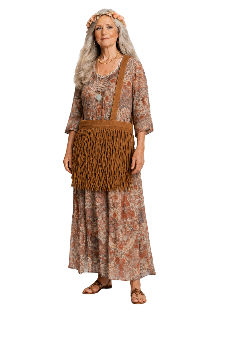 1970s Tan Suede Bag - Model