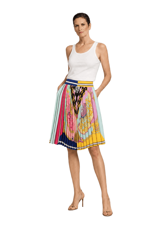 1990s Multi-color Polyester Skirt - Model