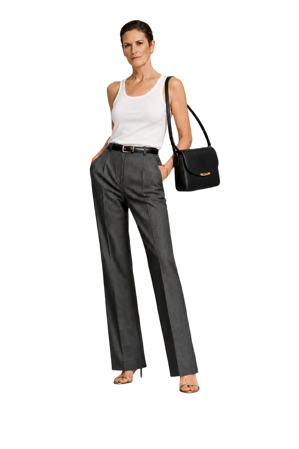 1980s Black Leather Bag - Model