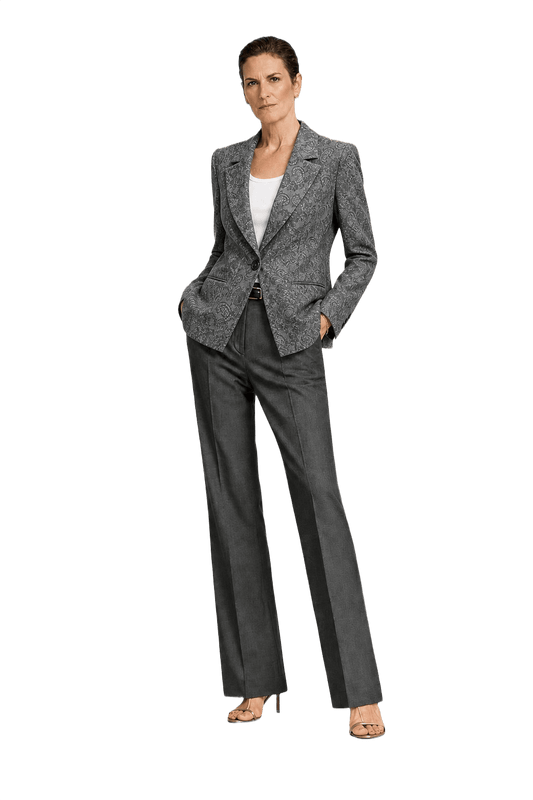 1990s Grey Wool Blazer - Model