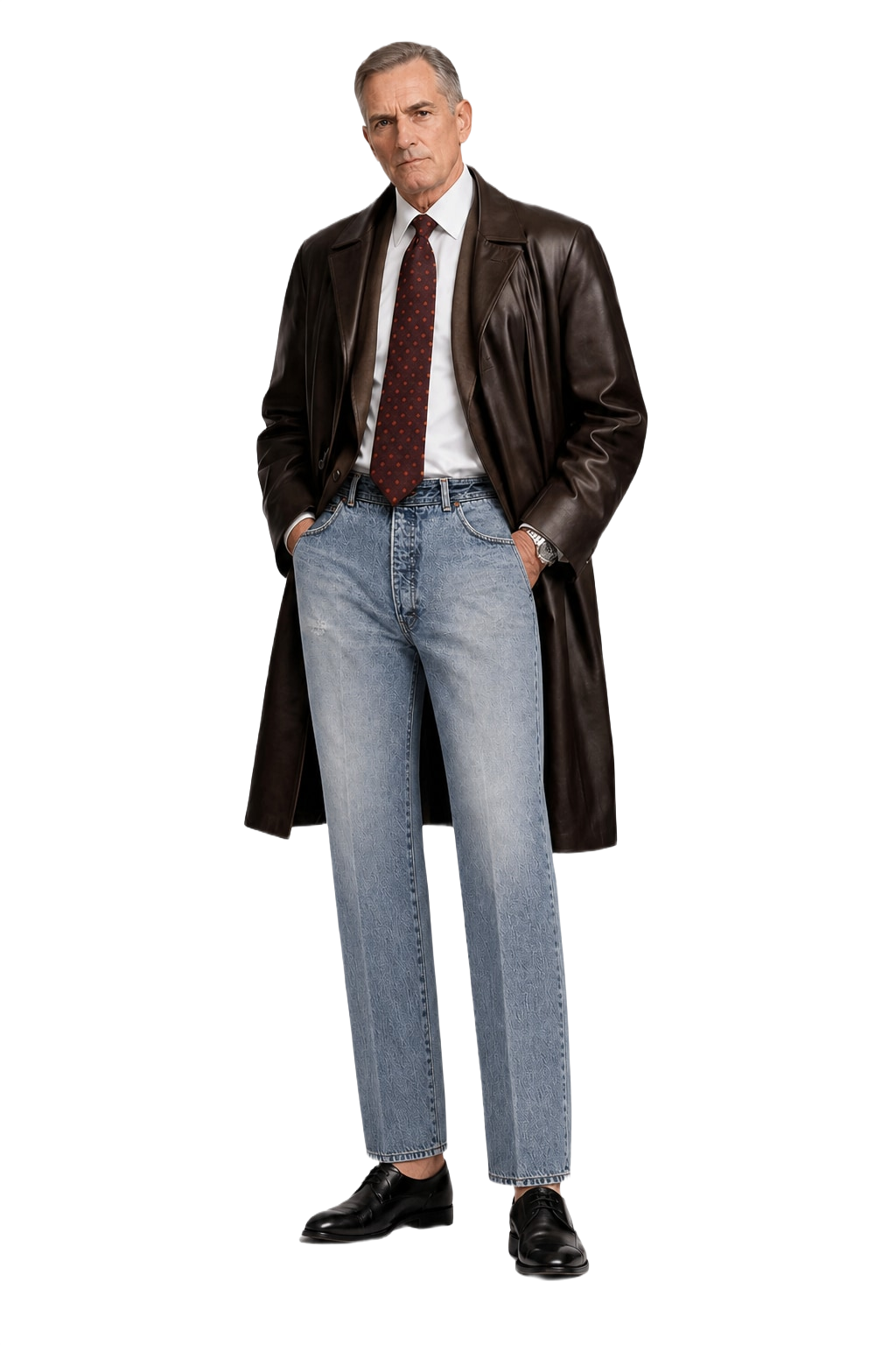1990s Light Blue Cotton Denim Jeans - Model