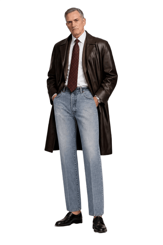 1990s Light Blue Cotton Denim Jeans - Model