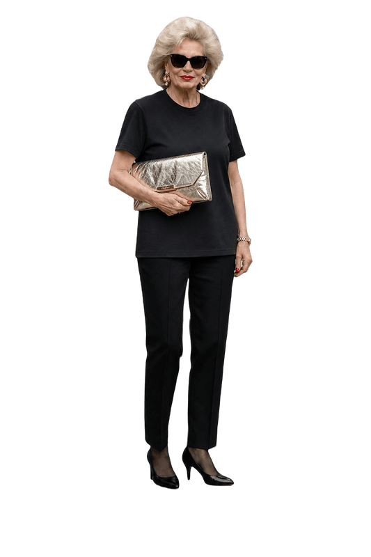 1980s Silver Metallic Leather Clutch - Model