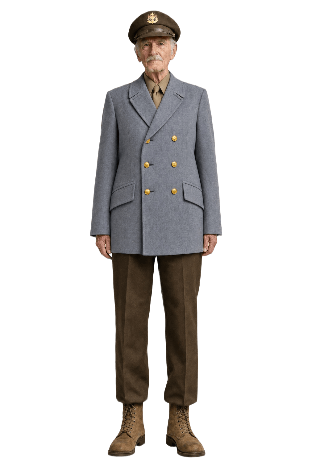 Unknown Grey Wool Blazer - Model