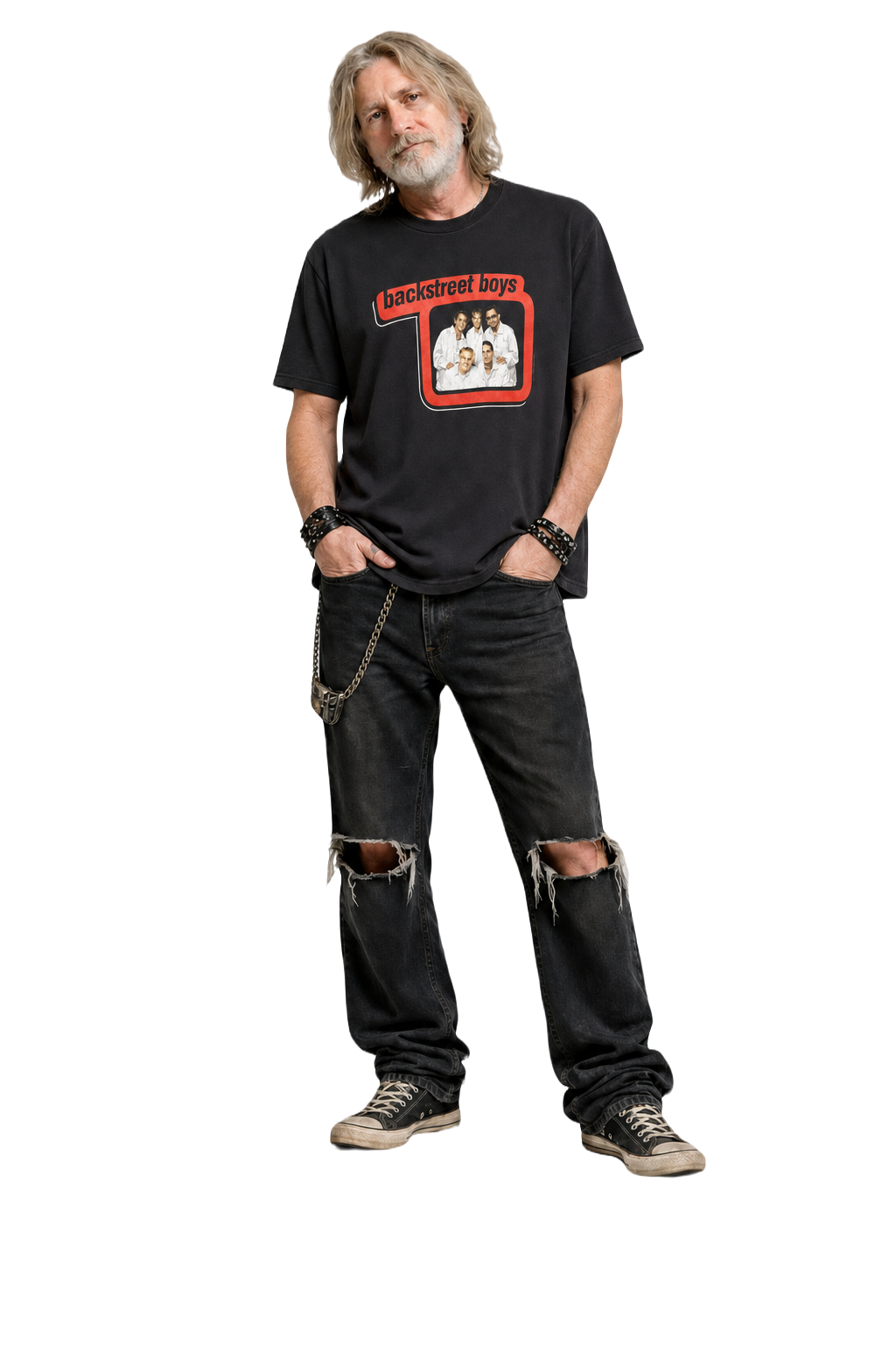 1990s Black Cotton T-Shirt - Model