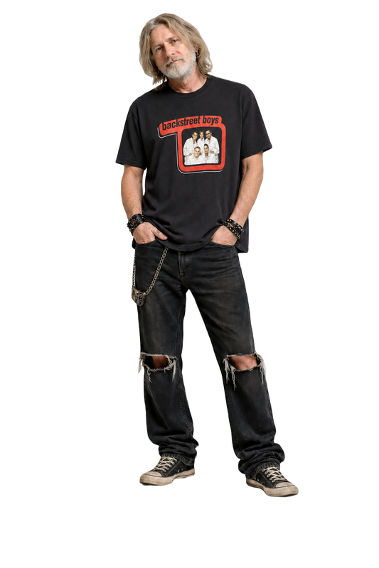 1990s Black Cotton T-Shirt - Model