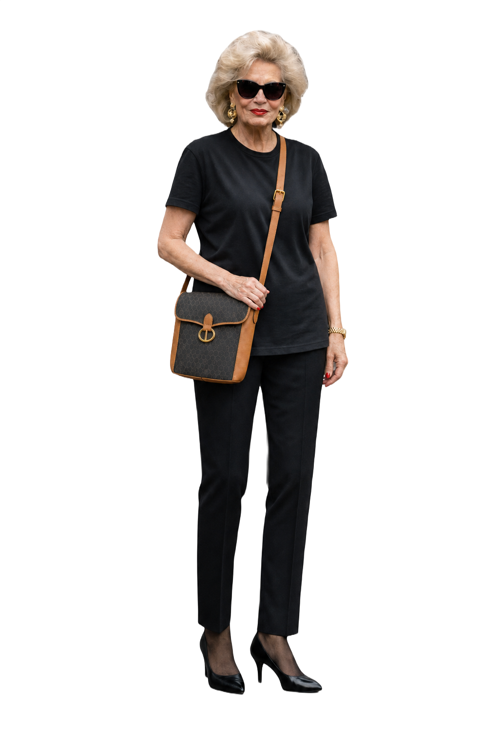 1980s Black Leather Bag - Model