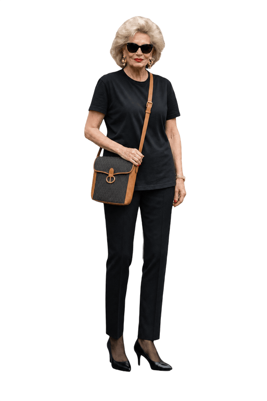 1980s Black Leather Bag - Model