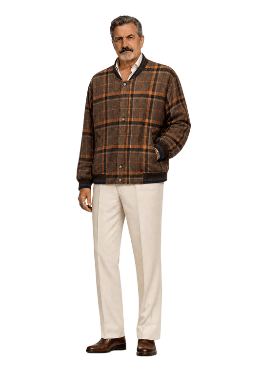 1980s Brown Cotton Jacket - Model