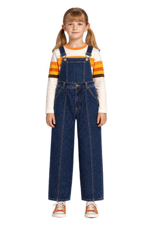 1970s Dark Blue Denim Jeans - Model