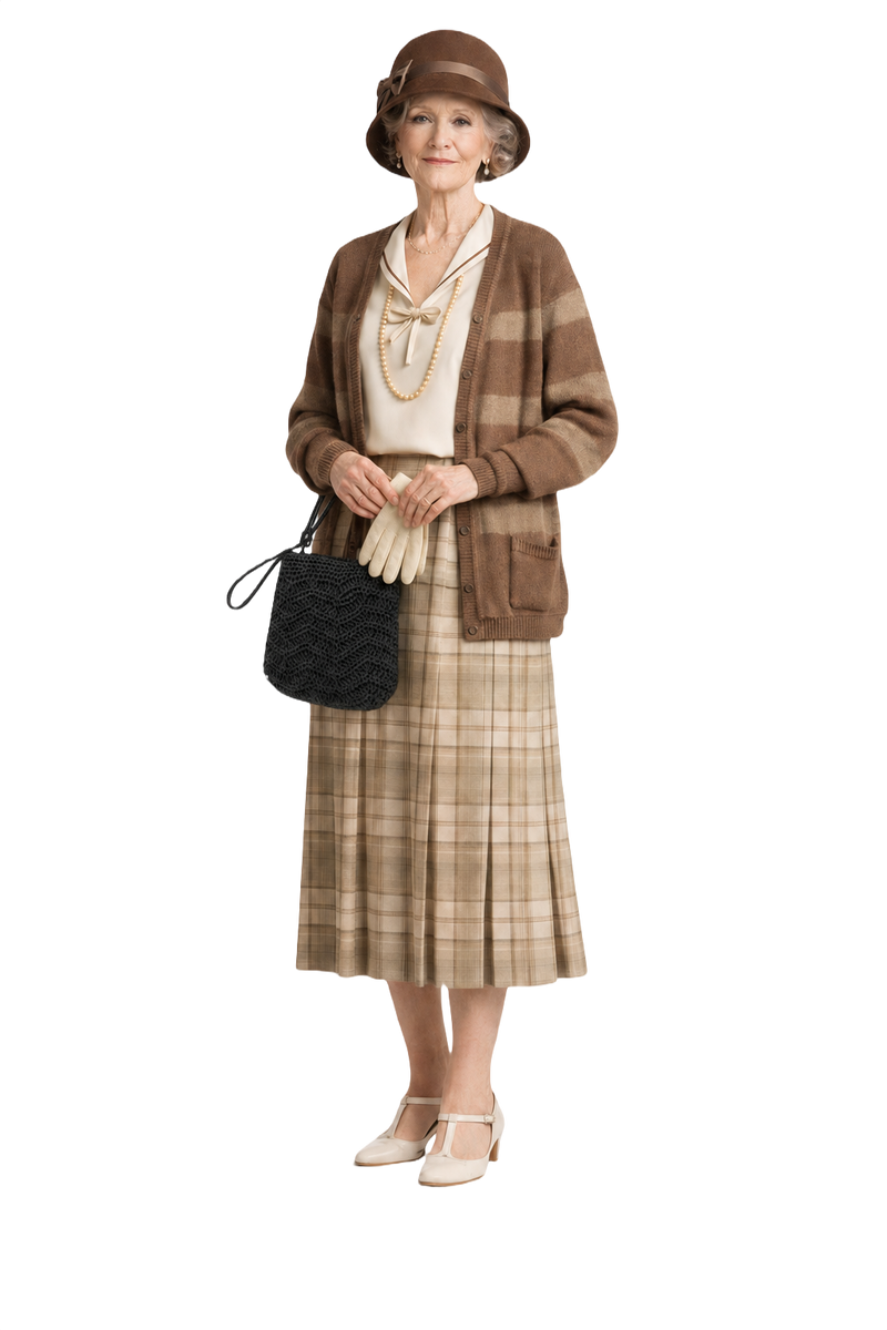 1940s Black Yarn Bag - Model