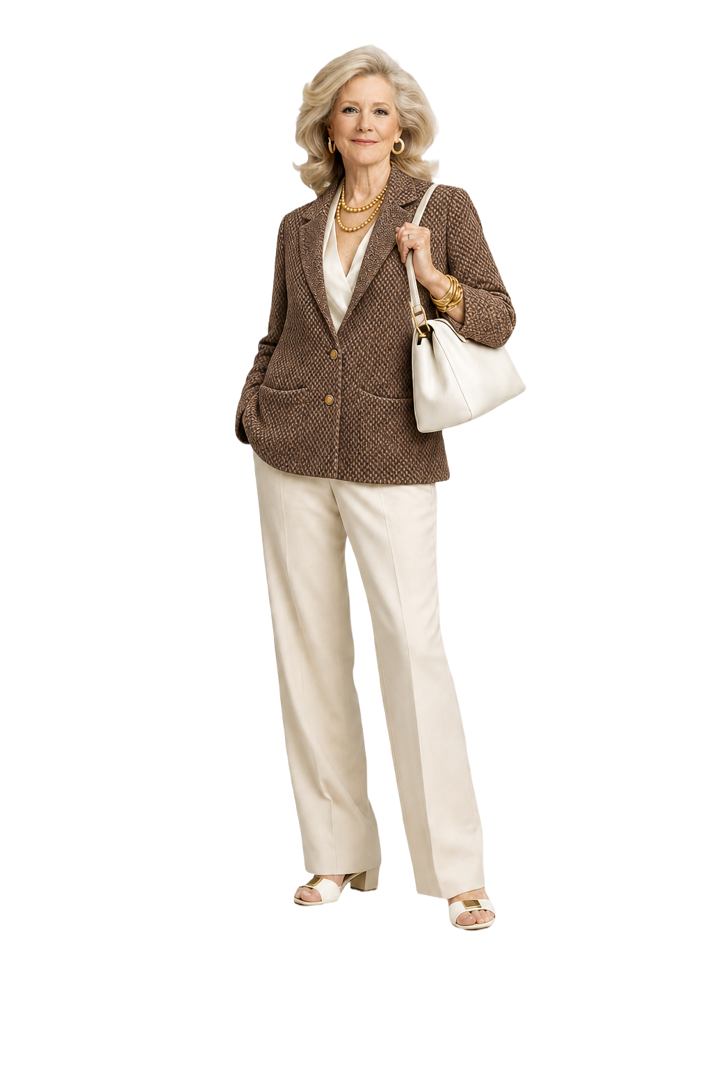 1950s Brown Wool Blend Blazer - Model
