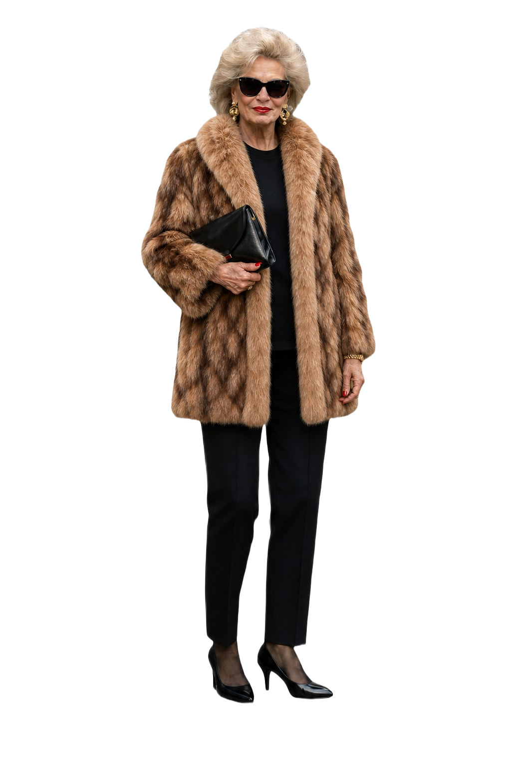 1980s Light Brown Fur Coat - Model