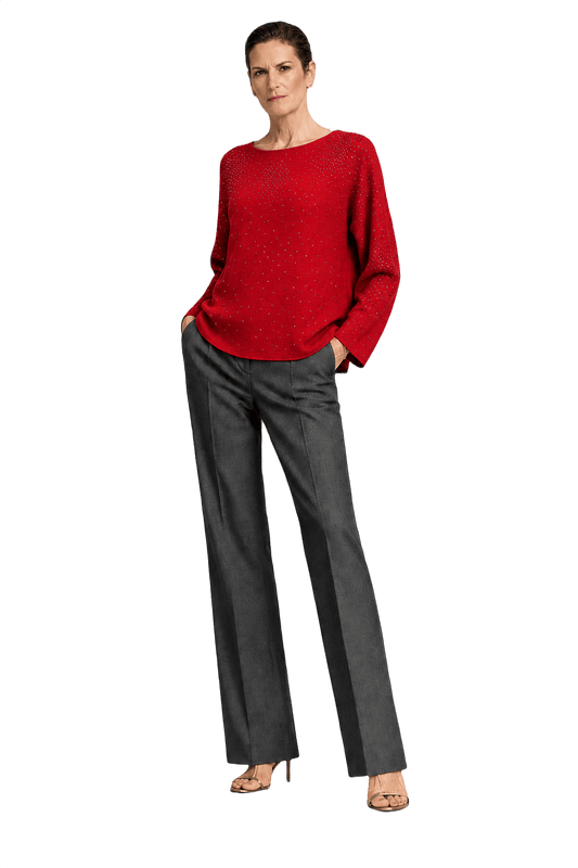 1990s Red Synthetic Blend Sweater - Model