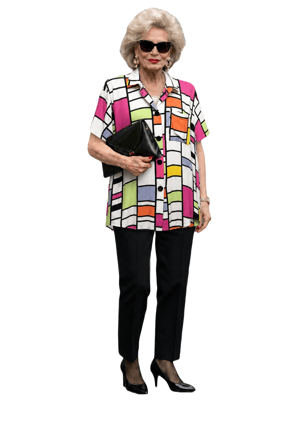 1980s Multicolored Rayon Shirt - Model