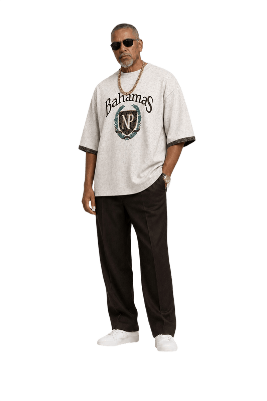 1990s Light Gray Cotton T-Shirt - Model