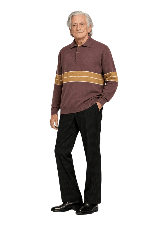 1970s Brown Acrylic Sweater - Model