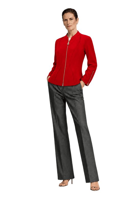1990s Bright Red Polyester Jacket - Model
