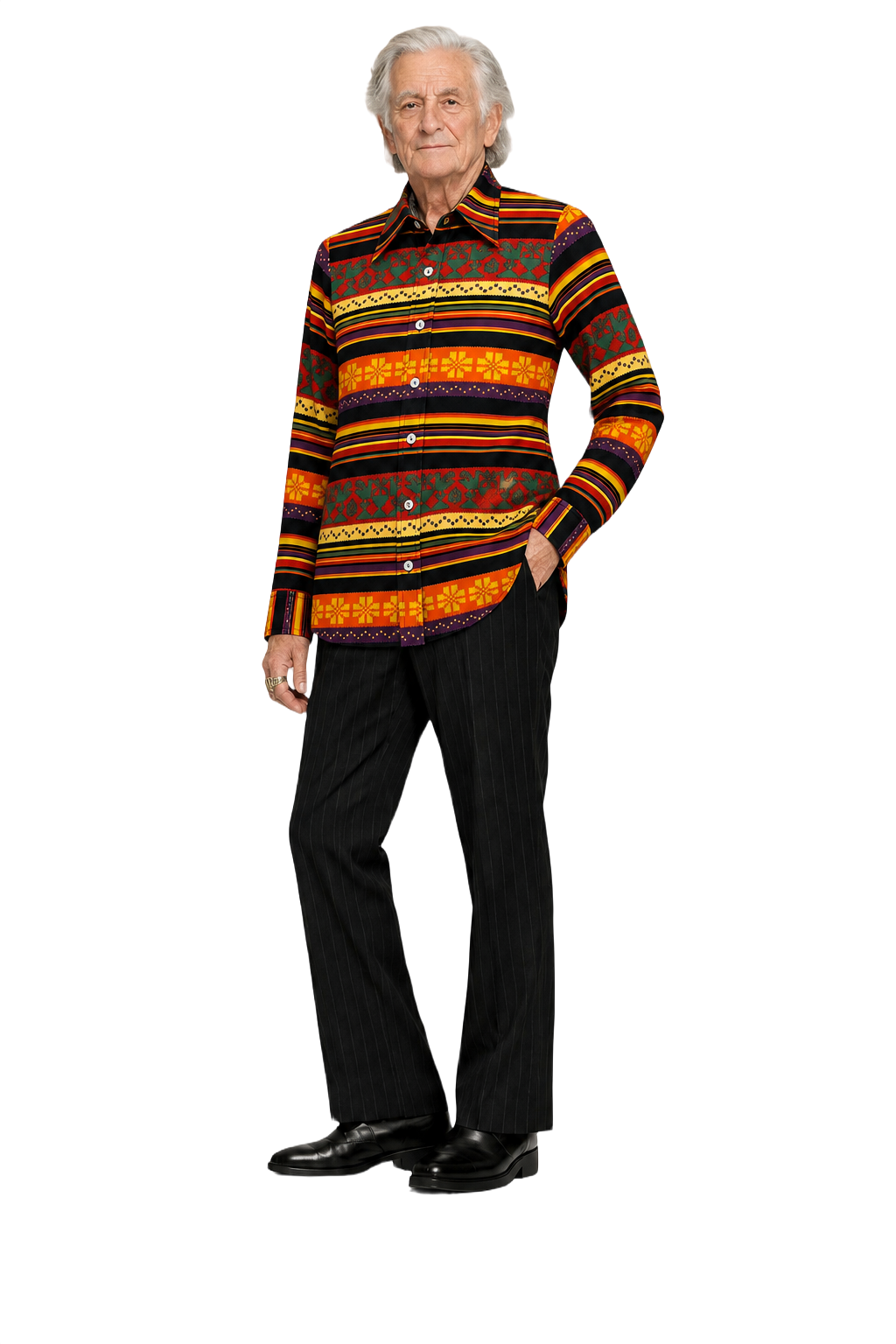 1970s Multi-Color Smooth Shirt - Model