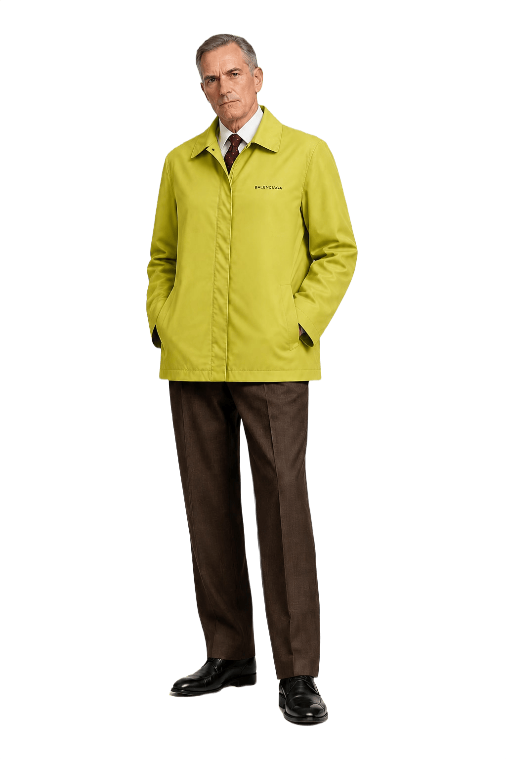 1990s Lime Green Nylon Jacket - Model