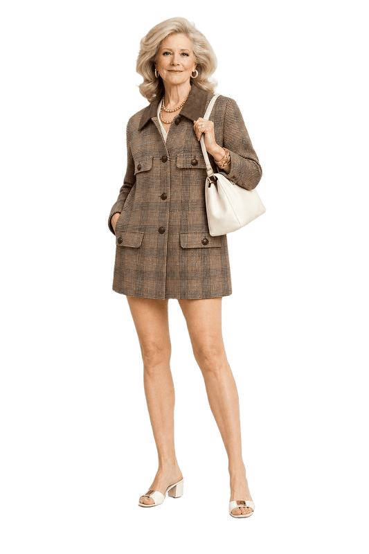 1970s Brown Wool Jacket - Model