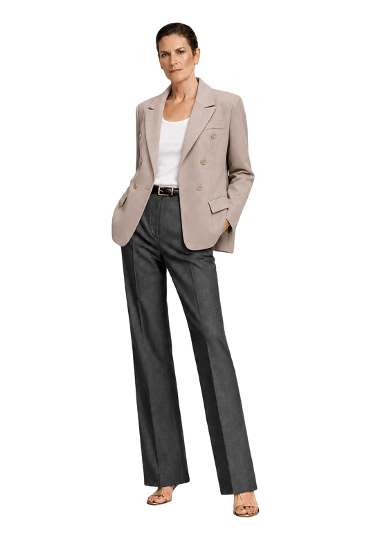 1990s Beige Wool Blend Blazer - Model