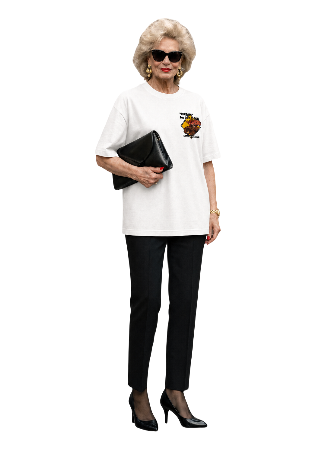 1990s White Cotton T-Shirt - Model