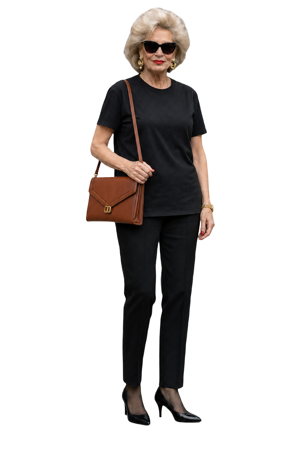 1980s Brown Leather Handbag - Model