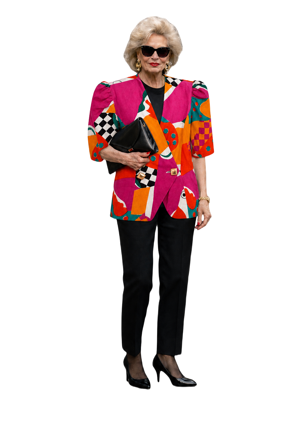 1980s Multicolor Cotton Blazer - Model