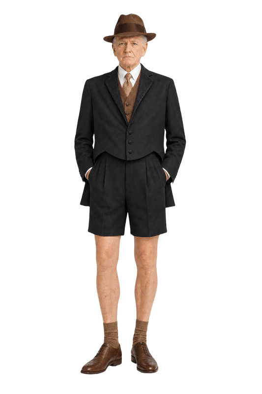 1940s Black Wool Jacket - Model