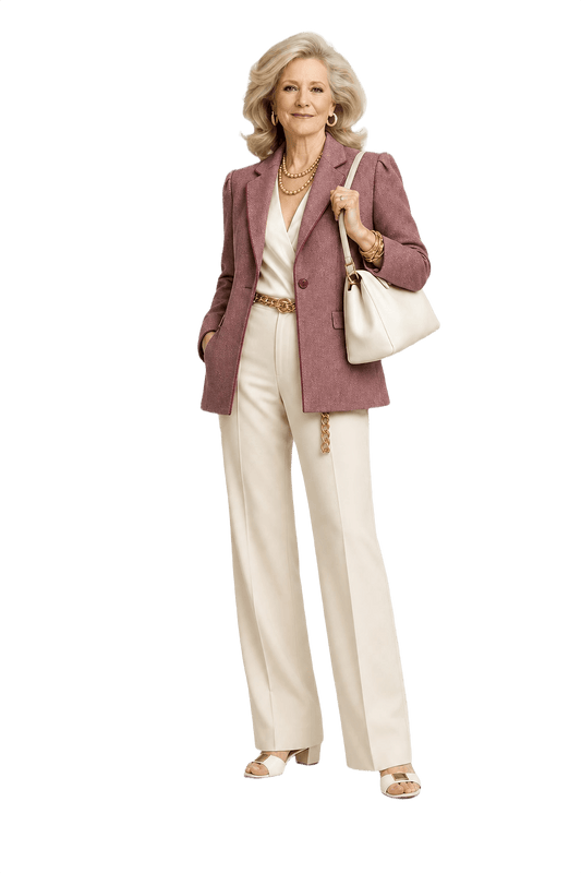 1970s Dusty Rose Wool Blazer - Model