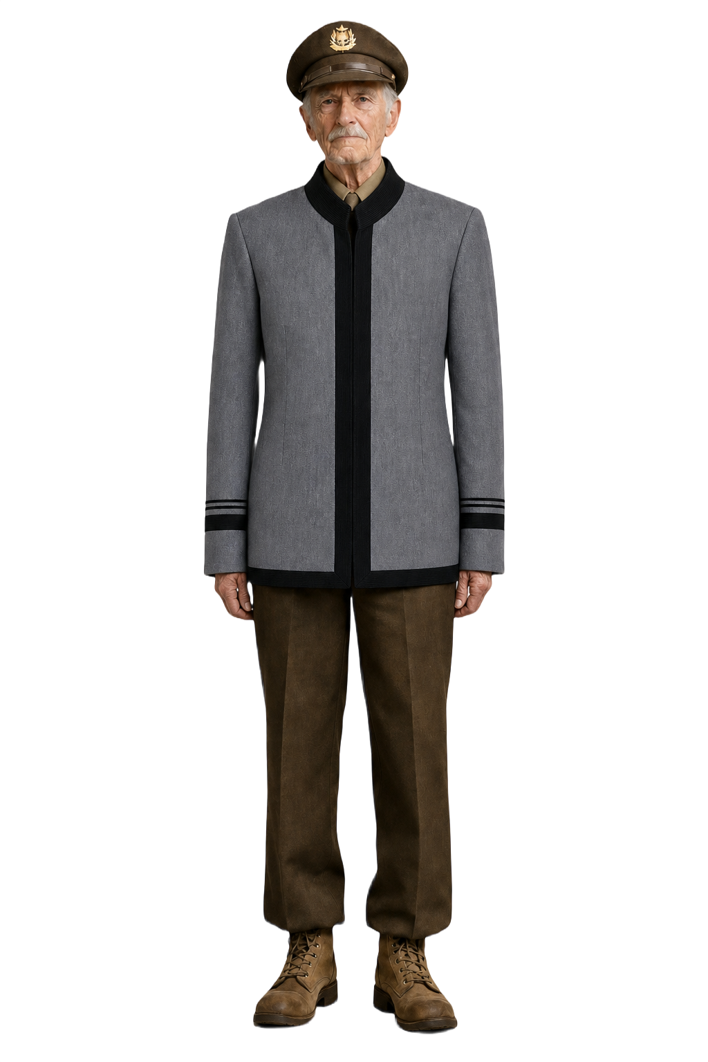 1940s Gray Wool Blend Jacket - Model