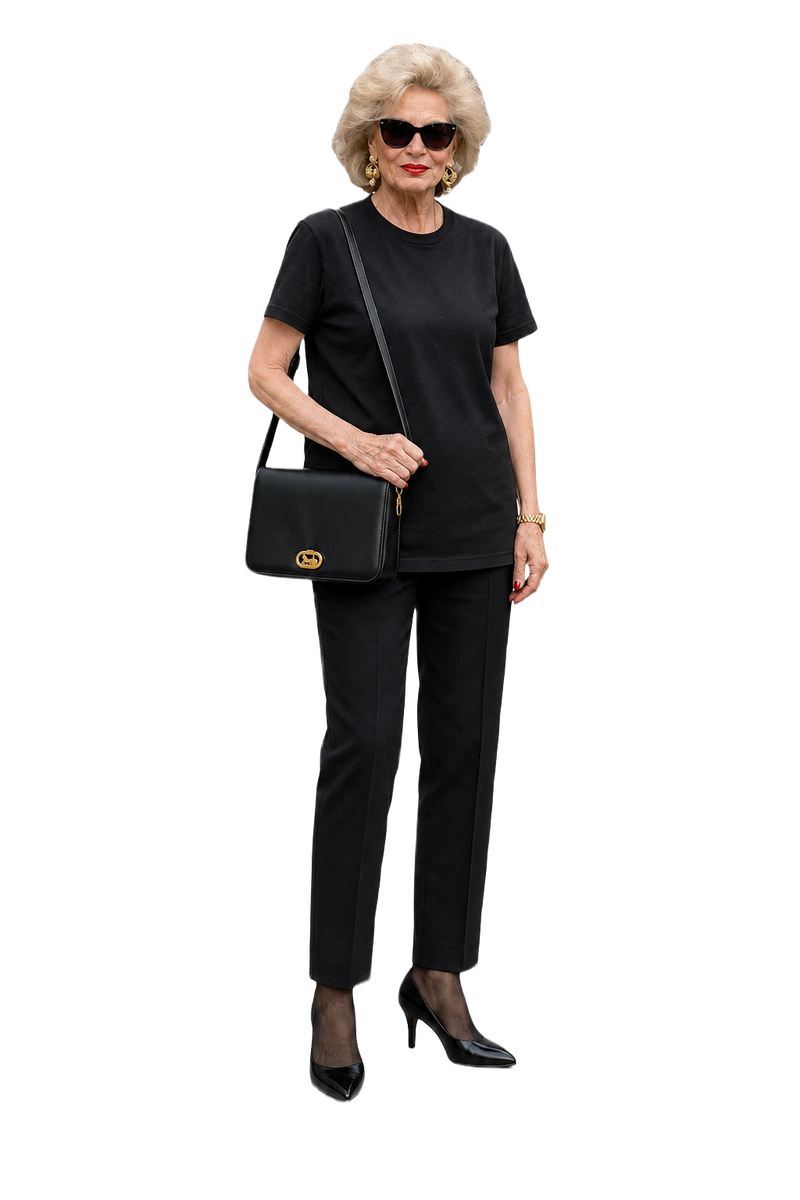 1980s Black Leather Bag - Model