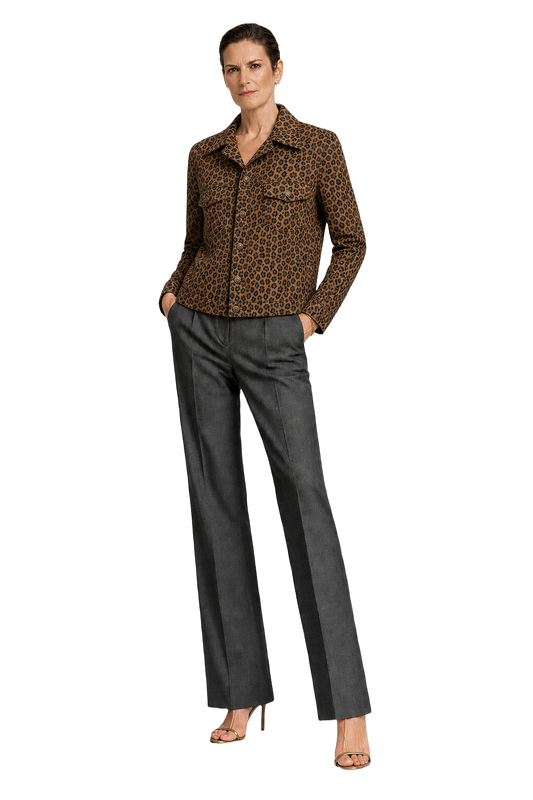 1990s Brown Cotton Jacket - Model