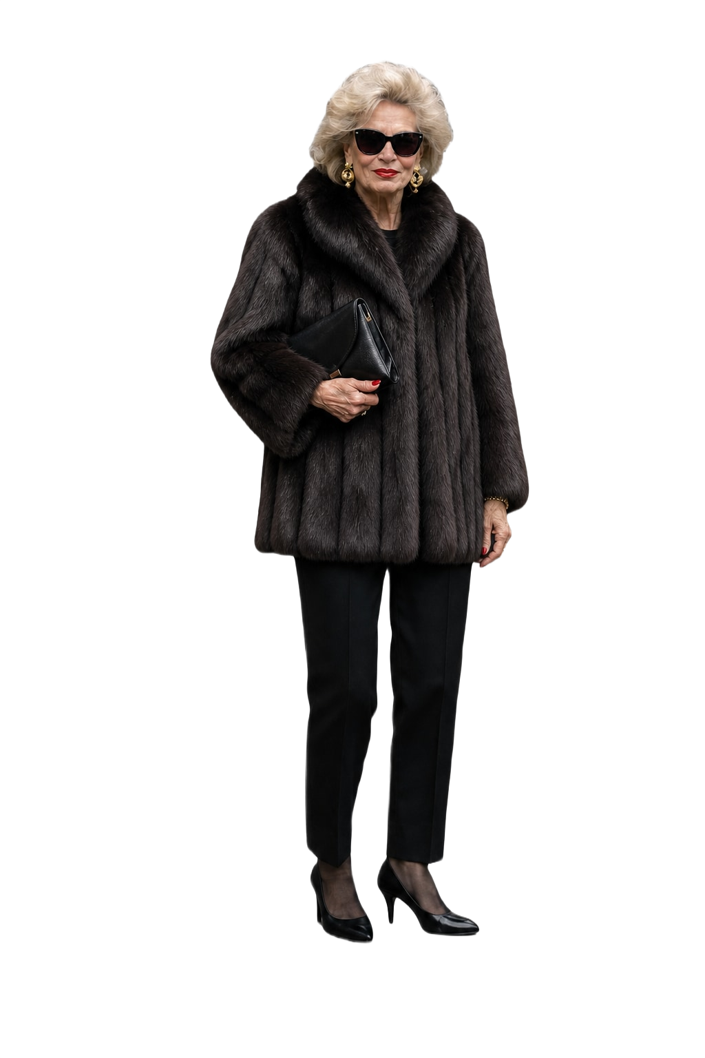 1980s Dark Brown Fur Coat - Model