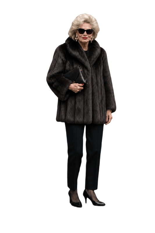 1980s Dark Brown Fur Coat - Model