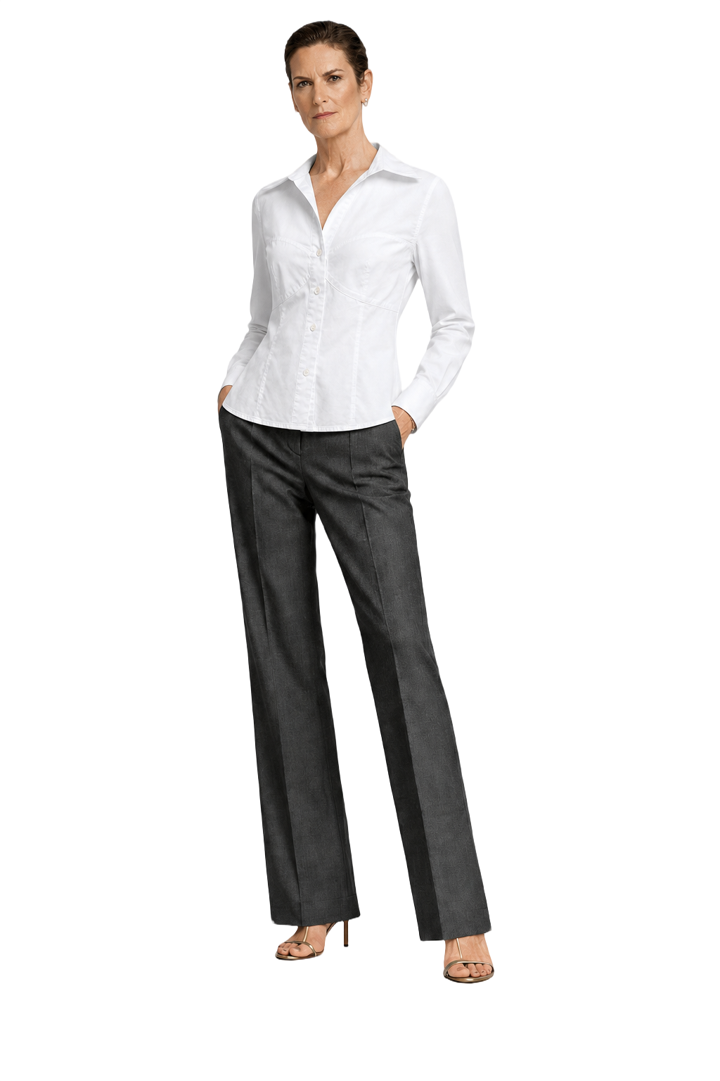 1990s White Cotton Shirt - Model