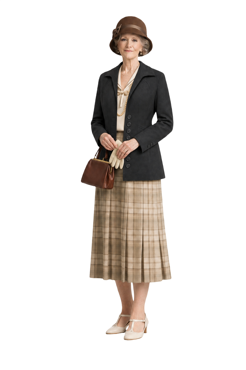 1930s Black Wool Jacket - Model
